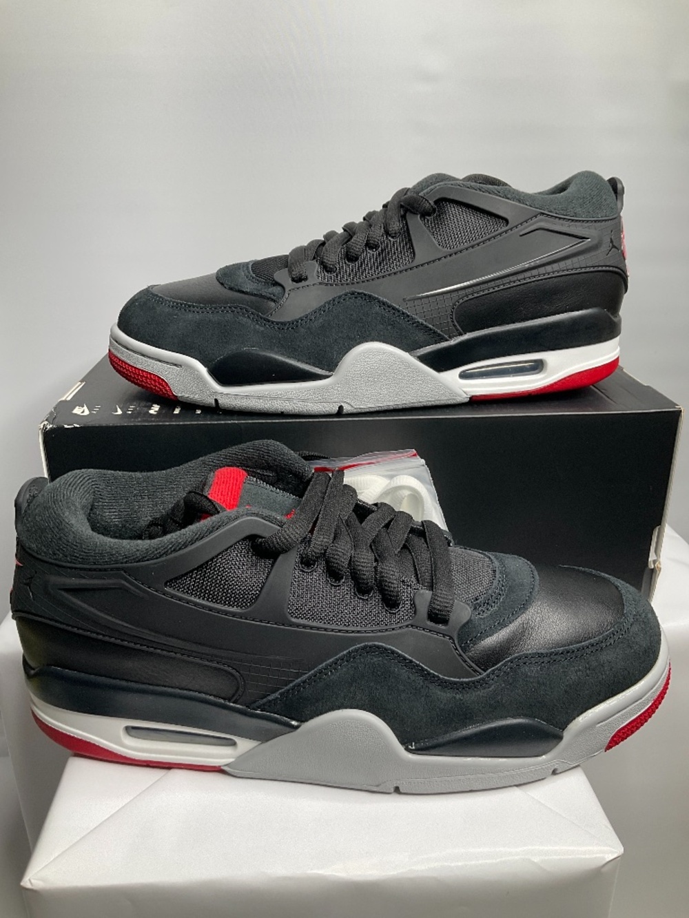 Nike Air Jordan 4 RM Men’s Black/Varsity Red-Wolf Grey US 9.5